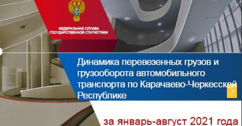 Динамика перевезенных грузов и грузооборота автомобильного транспорта по Карачаево-Черкесской Республике за январь-август 2021 года