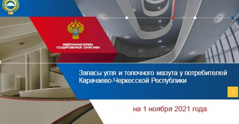 Запасы угля и топочного мазута у потребителей Карачаево-Черкесской Республики на 1 ноября 2021 года