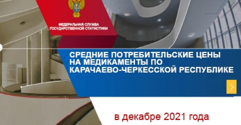 Средние потребительские цены на медикаменты по Карачаево-Черкесской Республике в декабре 2021 года