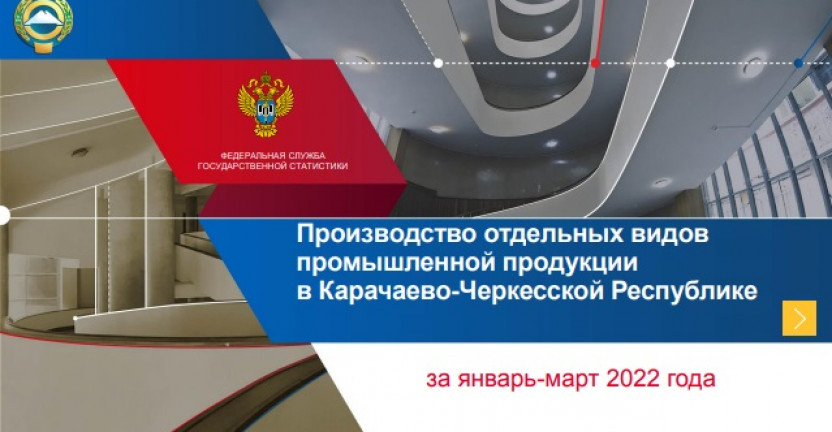 Производство отдельных видов промышленной продукции в Карачаево-Черкесской Республике за январь-март 2022 год