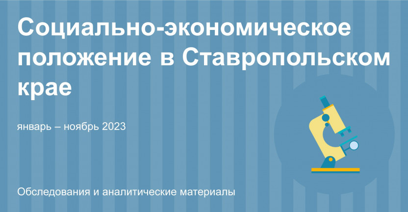 Социально–экономическое положение в Ставропольском крае за январь – ноябрь 2023 года